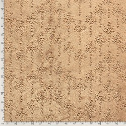 Cappuccino Structured Pattern Faux Fur Fabric | Wolf Fabrics