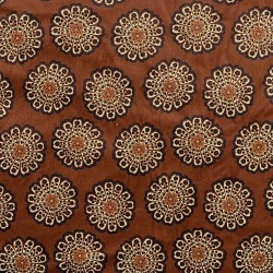 Suede fabric brown mandala flowers double-sided hazelnut fur | Wolf Fabrics