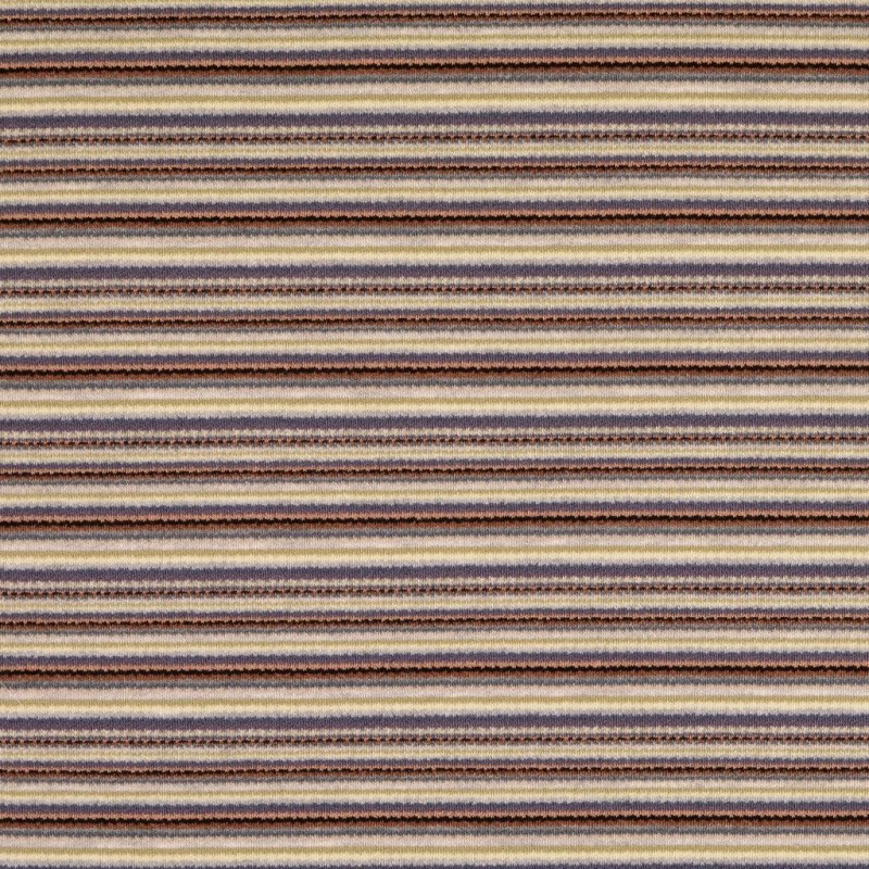 Jersey fabric with brown, beige, and gray stripes | Wolf Fabrics