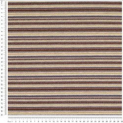 Jersey fabric with brown, beige, and gray stripes | Wolf Fabrics