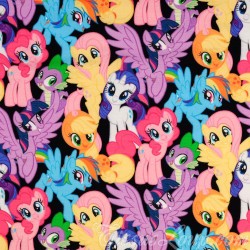Jersey Fabric My Little Pony Black Background