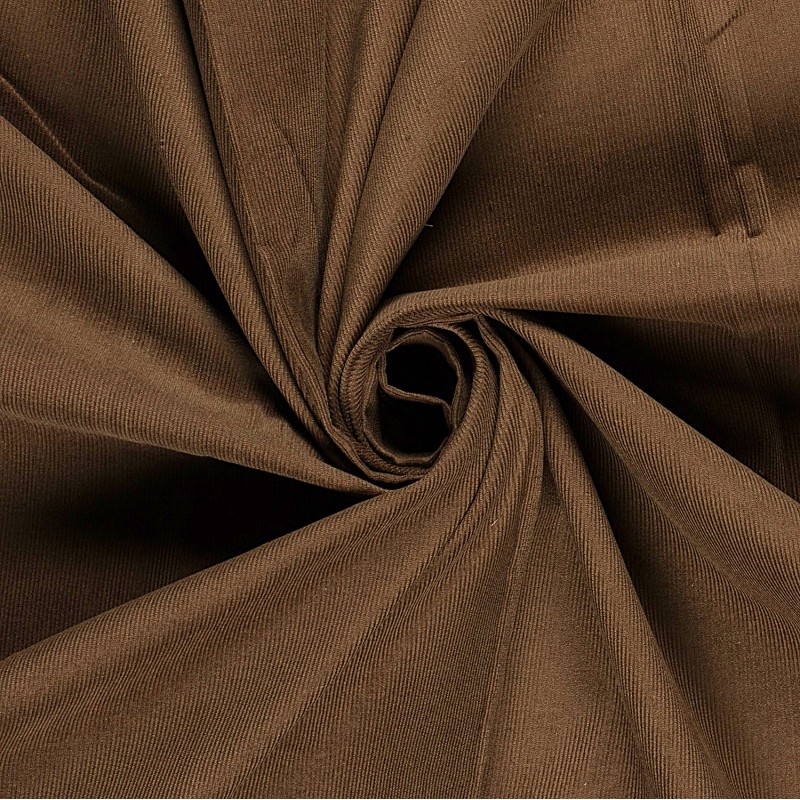 Brown Lightweight Corduroy Fabric in Cotton | Wolf Fabrics