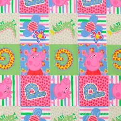 Jersey Fabric Peppa Pig Patchwork