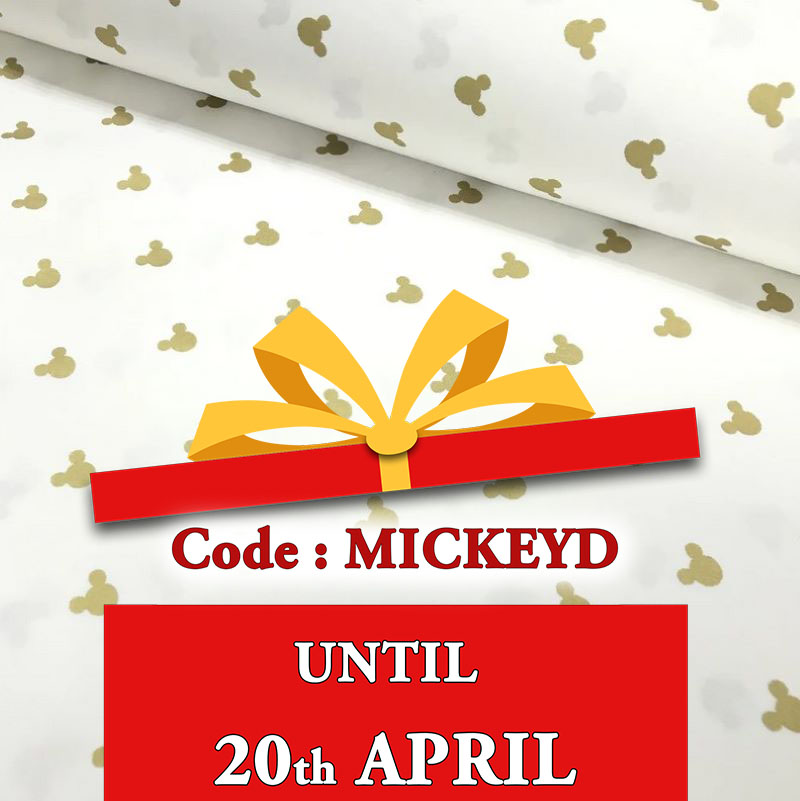 Golden Mickey fabric gift