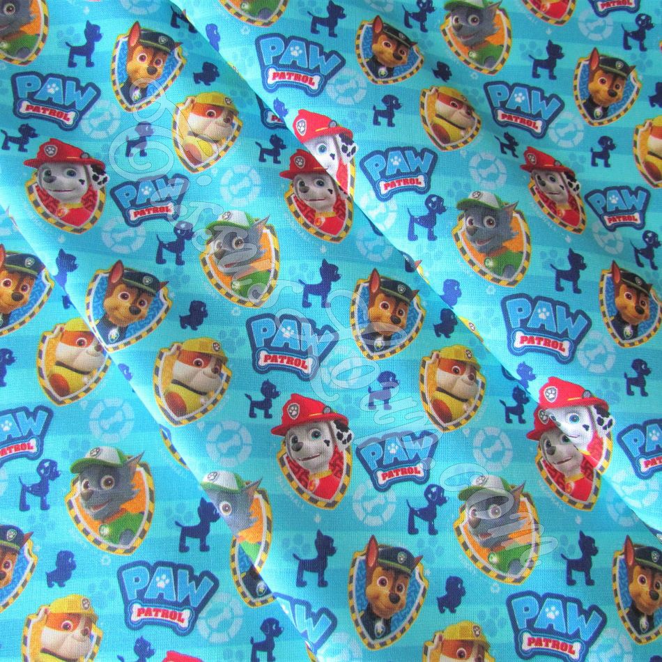 Fabric Paw Patrol Blue Background — 3