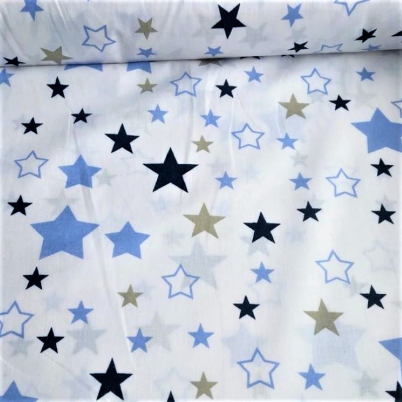 Fabric blue and grey stars — 1