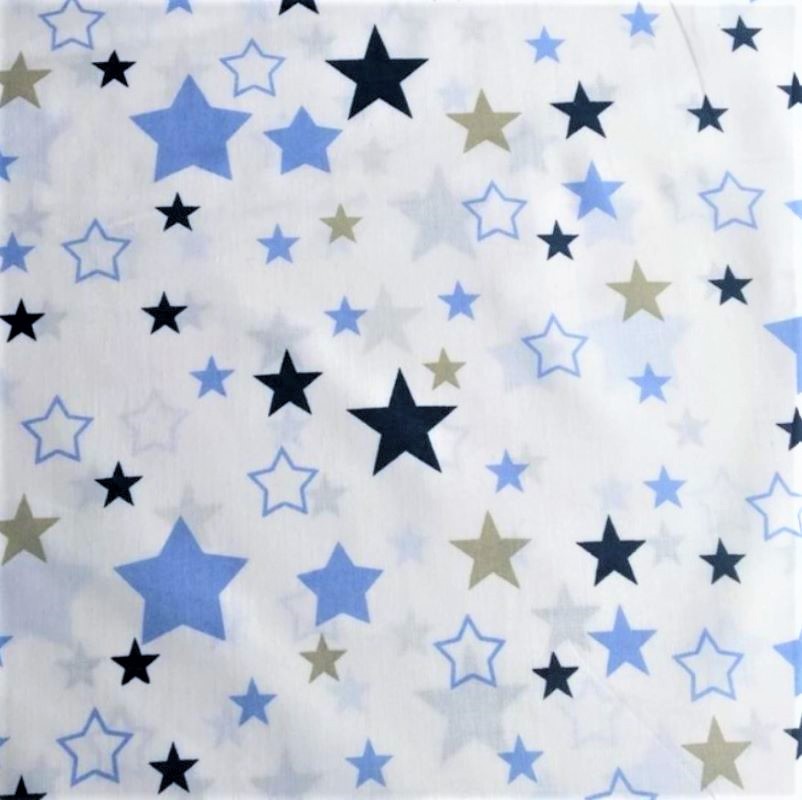 Fabric blue and grey stars — 4