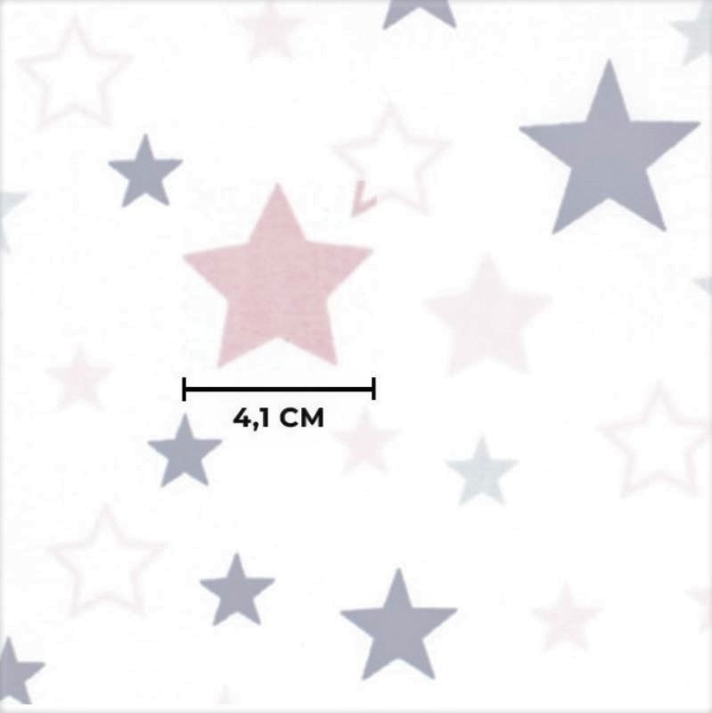 Fabric blue and grey stars — 3