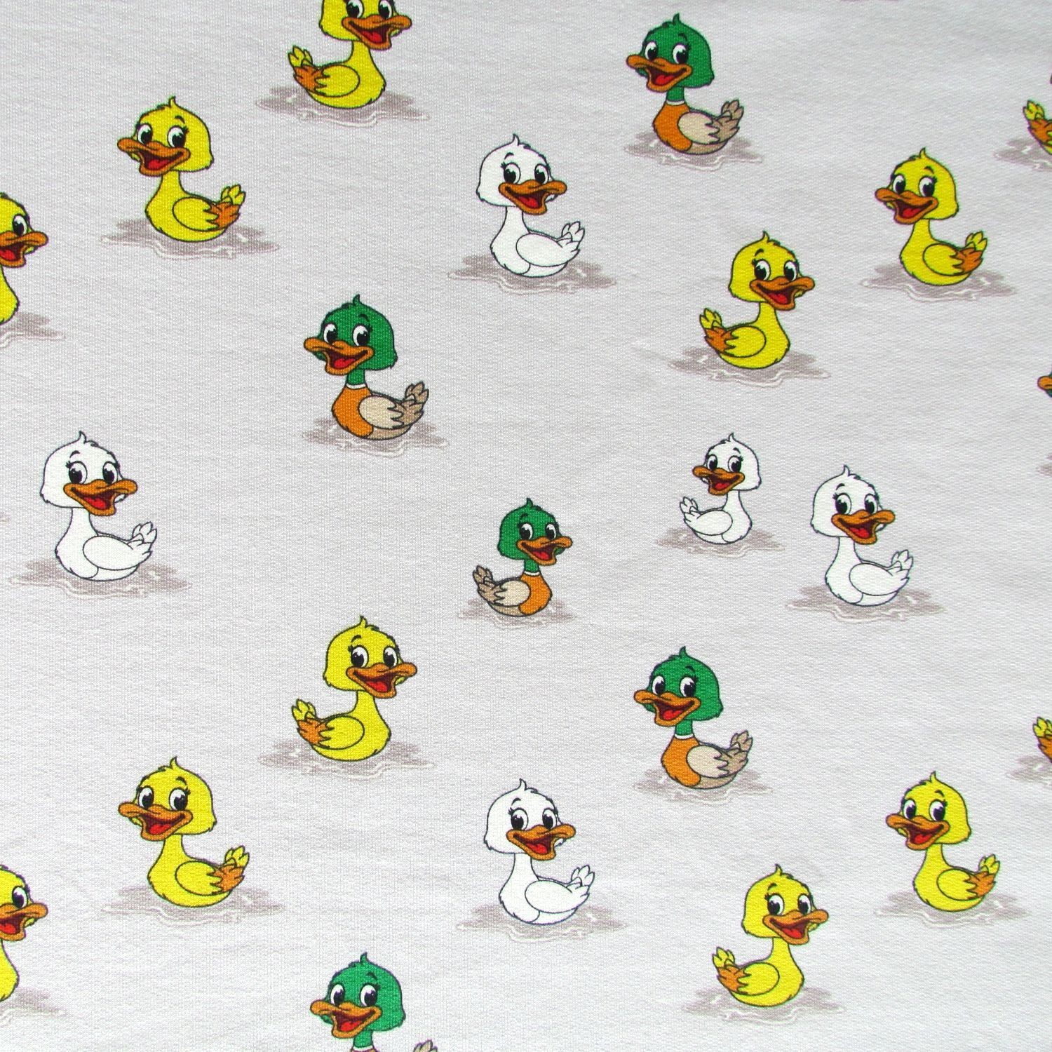 French Terry Fabric Little Ducks — 1
