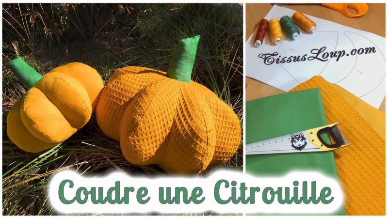 Tutorial to sew a plush Halloween pumpkin